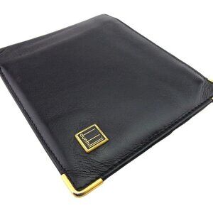 Dunhill Bifold Wallet Black gold Women Authentic secondhand